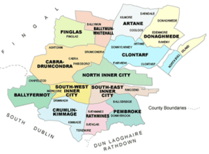 Donde vivir en Dublin - Mapa de Dublin